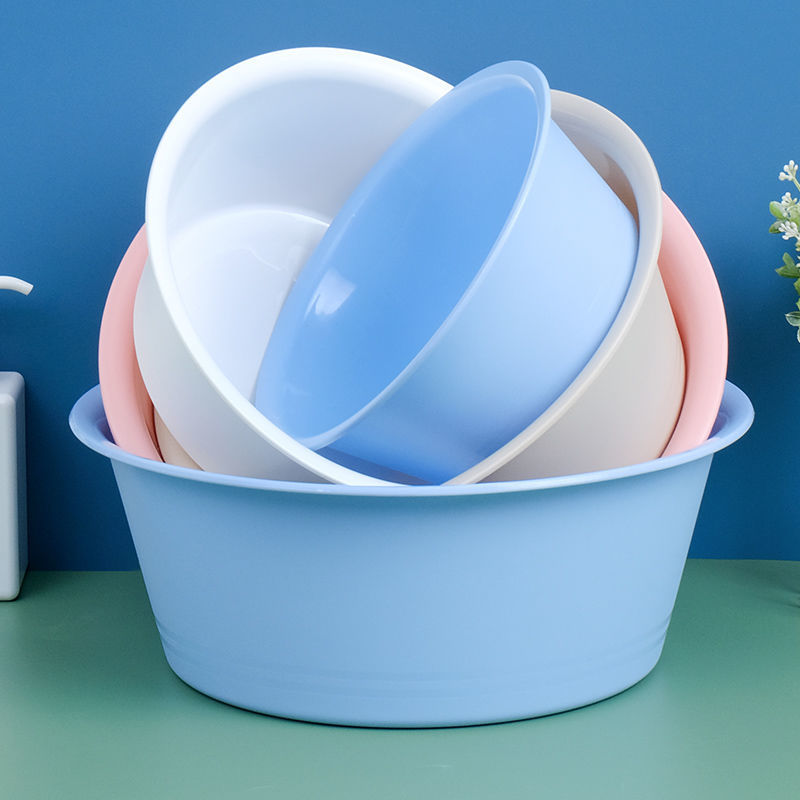 加厚塑料脸盆加深宿舍家用卫生间大小号洗衣水盆婴儿洗菜洗脚盆子