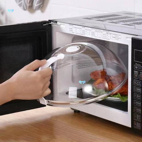 Microwave Food Anti-Sputtering Cover With Handle Heat Resist