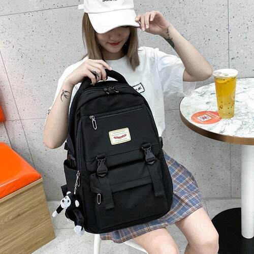 双肩包女士2025新款时尚百搭牛津布小背包旅游轻便旅行大容量书包