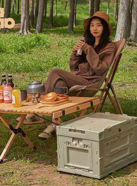 户外折叠收纳箱露营野餐车载后备箱户外用品多功能置物储物整理箱