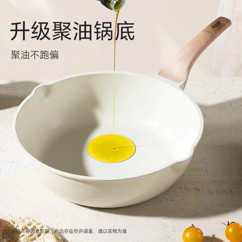 无油烟不粘锅牛排煎锅煎蛋锅炒菜锅家用压铸加深炒锅