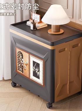衣服收纳柜翻盖收纳箱大容量特大号整理箱带滑轮衣物被子储物柜子