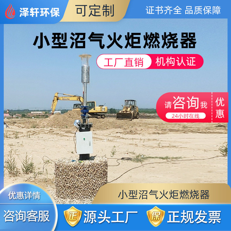 山东泽轩垃圾填埋场小型沼气石笼燃烧器 中小型养猪场沼气火炬