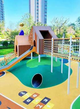 景区幼儿园攀爬游乐设备小区户外不锈钢钻洞组合滑梯滑滑梯