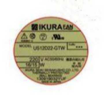 良育US12D22-GTW 220V 16/15W 12038 12CM 全金属耐高温风扇