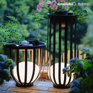 太阳能户外防水庭院灯草坪别墅露台花园灯落地室外简约花架景观灯