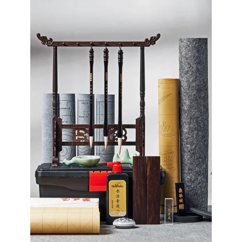 毛笔套装书法宣纸初学者入门文房四宝初学专用小学生笔墨纸砚全套