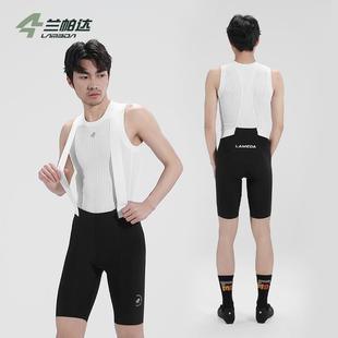 兰帕达新款骑行背带裤春夏季专业男短裤带口袋自行车公路山地云天