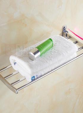304不锈钢折叠免打孔浴巾架毛巾架浴室厕所卫生间单层壁挂置宣旭