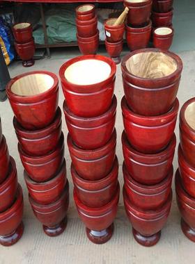 傣族舂鸡脚舂凉拌舂黄瓜泰国实木木臼舂臼捣蒜器研磨器5-13号包邮