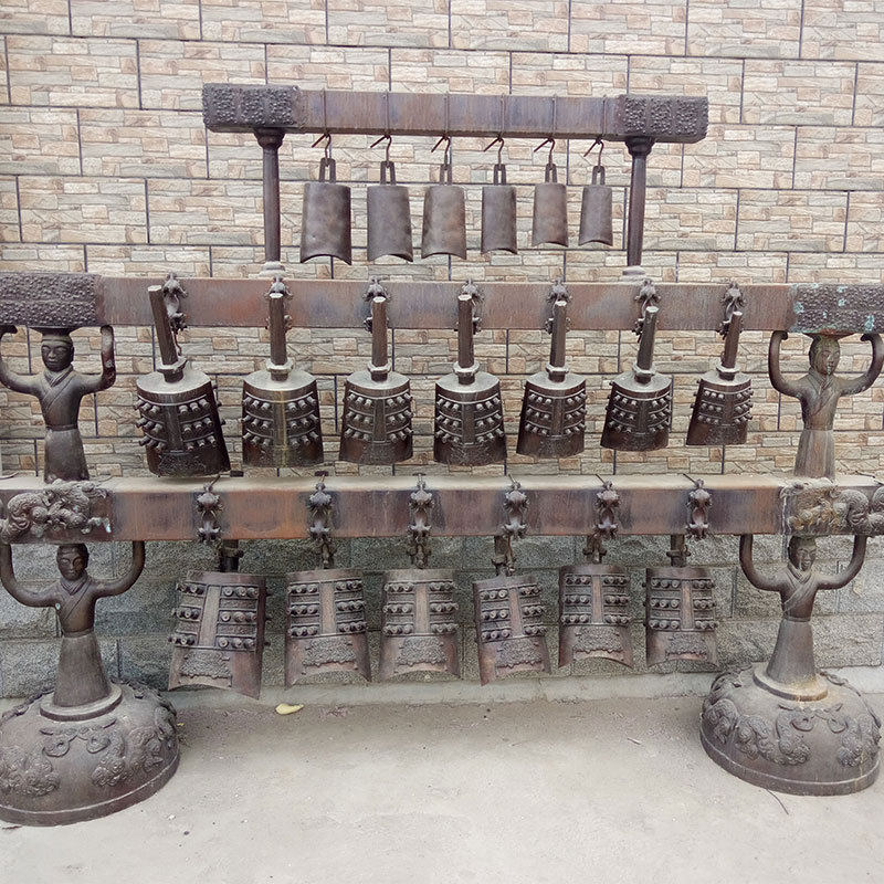 仿古编钟摆件铸造青铜器厂家曾侯乙编钟道具乐器铸铁大佛钟铜风铃