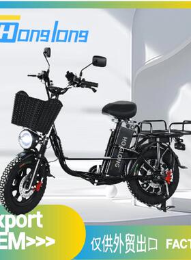 16寸48V60V21Ah电动自行车助力车锂电哈雷油刹出口外贸载重王外贸