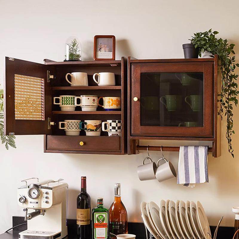 新款吊柜壁柜厨房餐厅储物柜实木卫生间浴室墙上壁挂收纳柜复古小,清洗/食品/商业设备,风口/风叶/风机配件,淘宝优惠券,粉丝福利购,淘宝优惠卷