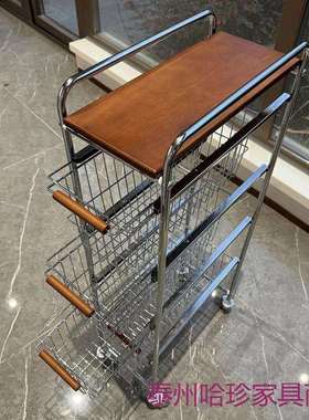 小户型抽屉厨房收纳置物架多层收纳架不占空间可移动小推车置物架