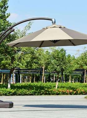 户外超大伞哥伦布大弯伞3.5*3.5米铝合金加厚防嗮庭院露台室外伞