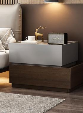 床头柜卧室创意组合收纳储物柜现代简约床头柜轻奢高级感床边柜子