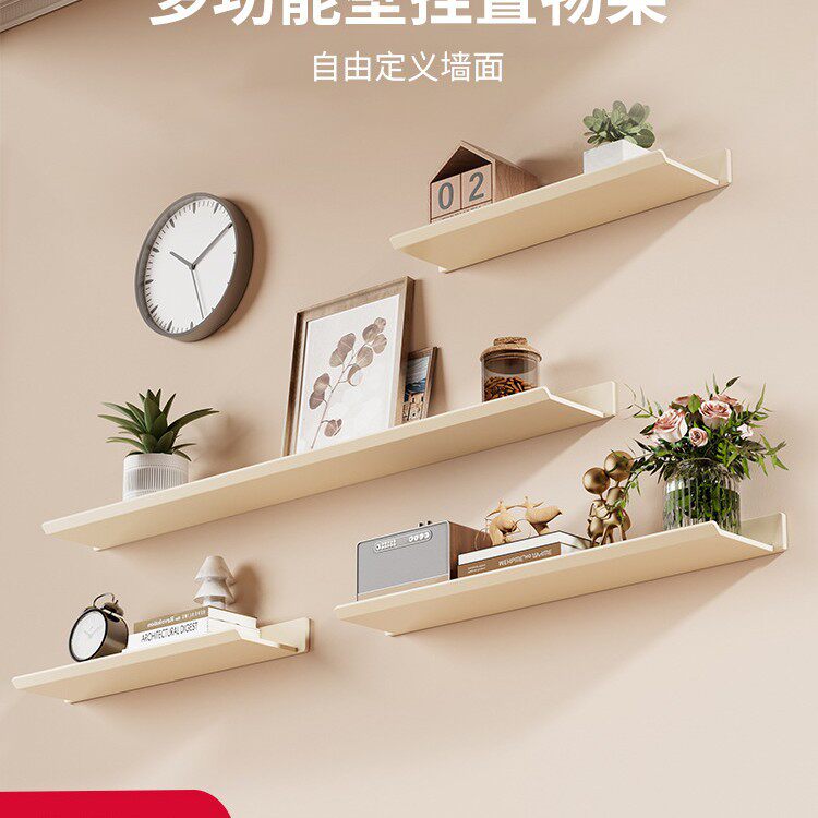 墙上置物架一字板分层隔板墙壁挂式餐厅装饰品小摆件的墙面收纳架