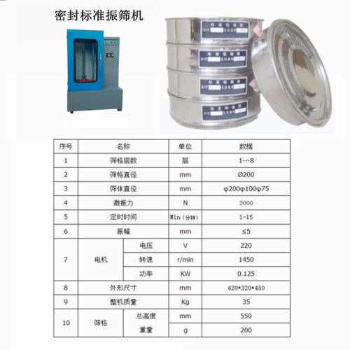 顶击式标准振筛机   顶击式标准振动筛