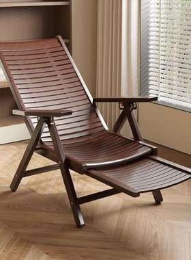 竹躺椅午休折叠椅夏季凉椅可坐可躺家用阳台靠椅结实耐用休闲椅子