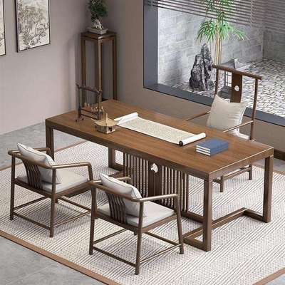 严选新中式实木办公桌电脑桌书桌书法桌写字台画案书房家具桌椅