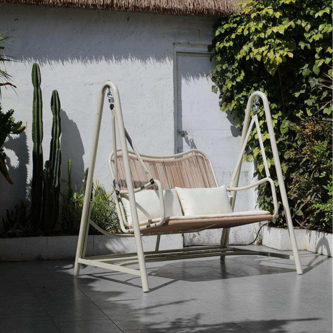 户外秋千吊椅室内外双人藤编吊篮躺椅庭院花园秋摇摇椅悬挂式摇摆