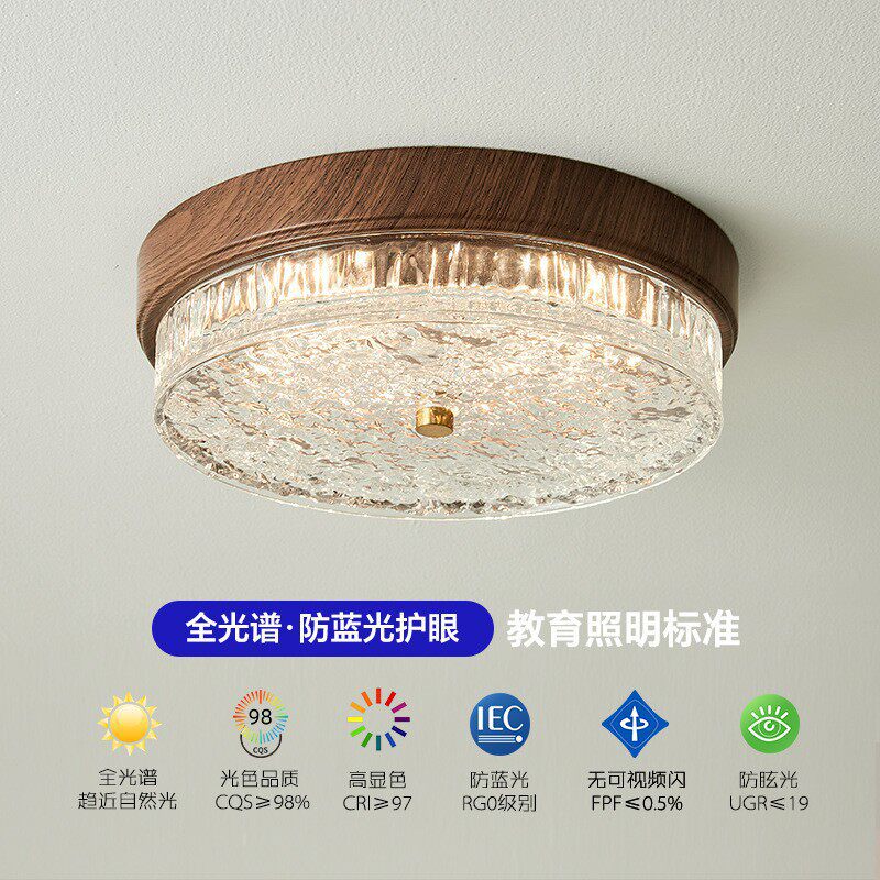 美式复古卧室灯中古风新款房间吸顶灯法式温馨大气书房主卧室灯具