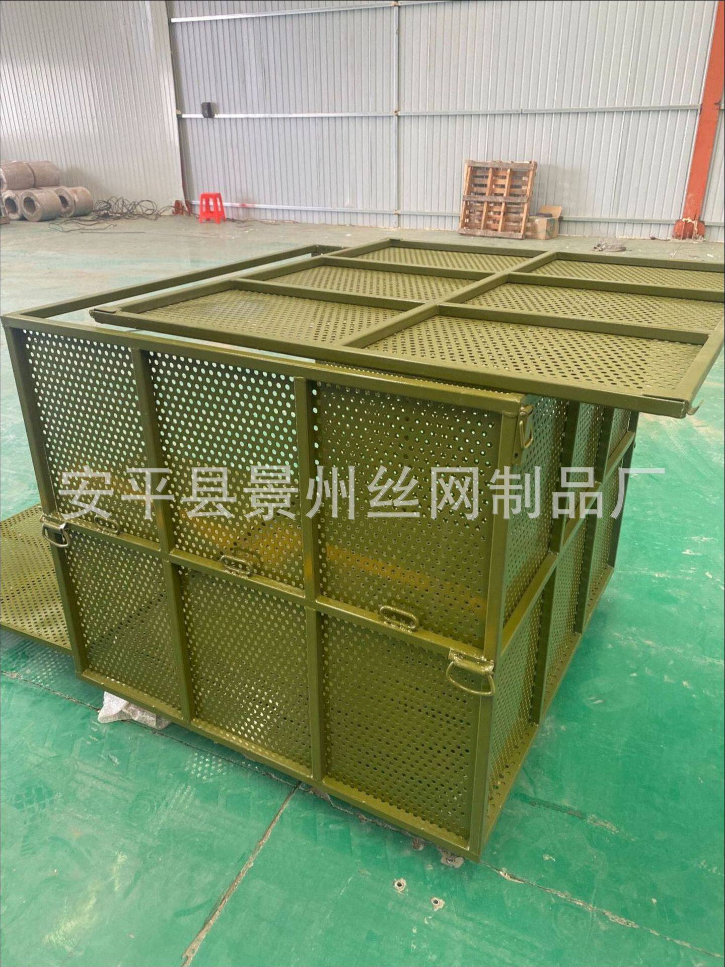 野战移动网箱大号物资箱仓储笼箱笼周转箱带轮物资箱收纳箱网筐