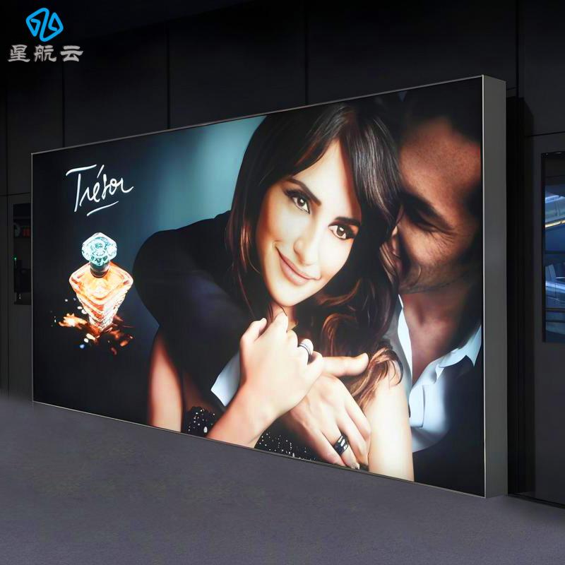 LED侧面开启拉布灯箱无边框户外防水广告灯箱停车场灯箱广告牌