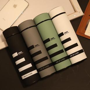 潮流简约ins便携不锈钢水 大容量保温杯男女学生泡茶创意个性