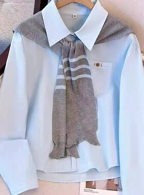 S263   长袖开衫宽松女装百搭休闲衬衫