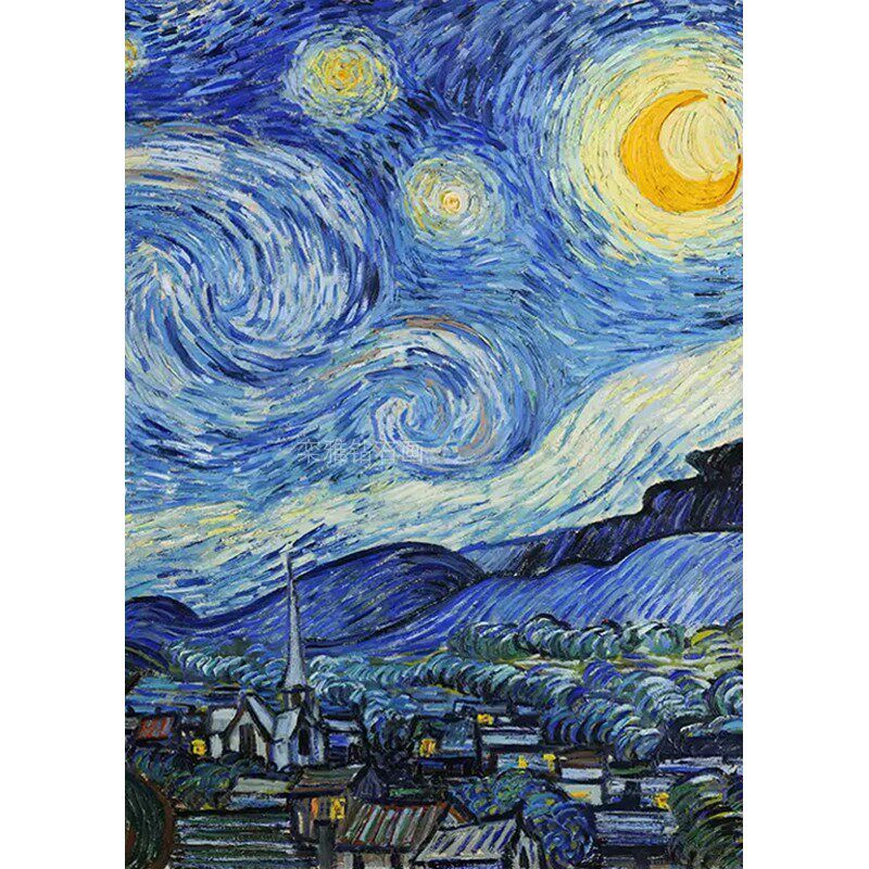 世界名画DIY方钻满q钻钻石画梵高向日葵竖版手工贴钻印花十字绣