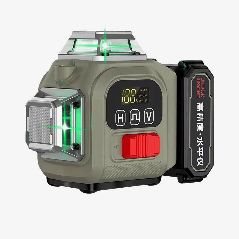 轻美达水平仪强光12线绿光v高精度新款户外贴墙仪红外线激光平水