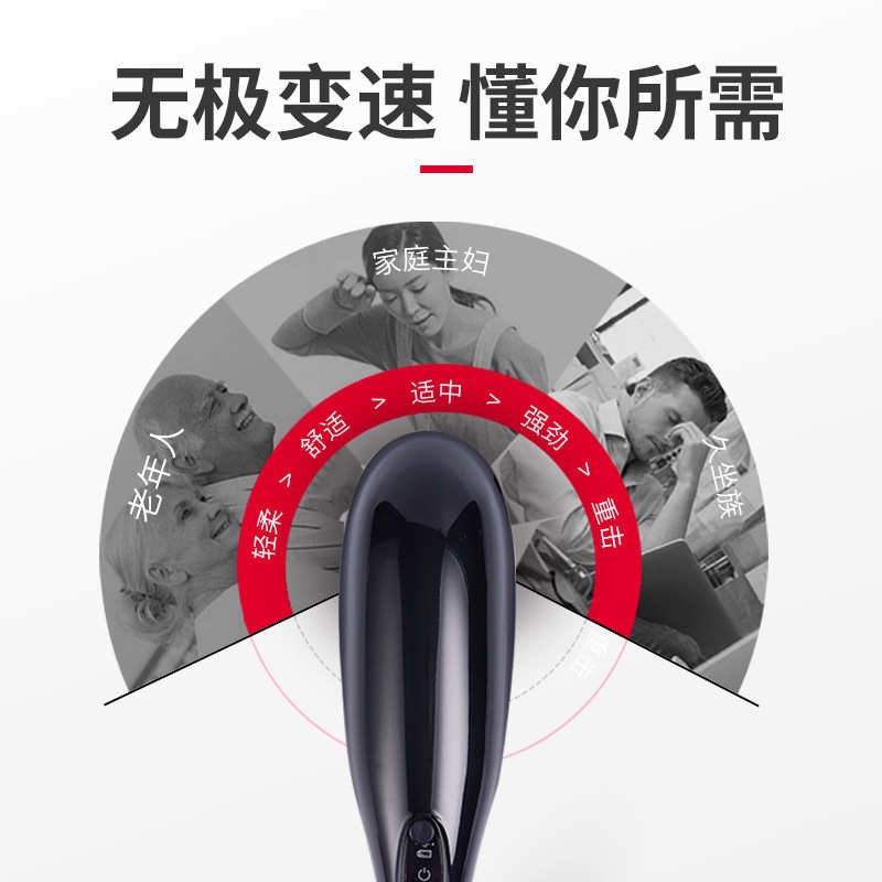 松龄海豚按摩f器棒充电敲打捶肩颈部腰部全身多功能电震振动手持