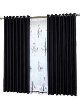 doublesided black blackout curtaiOn fabric黑色遮光窗帘