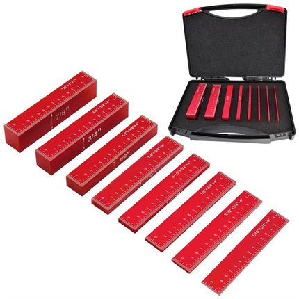 新款木工量块 可调节高度尺规台锯测垫w块Saw Setup Blocks guage