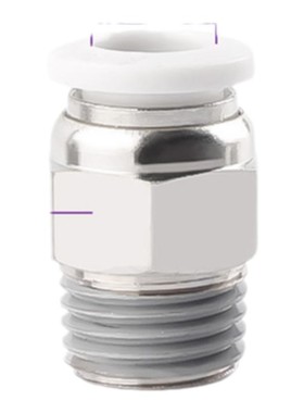 气管快速接头气动元件快插螺u纹直通外丝配件大全PC8-02气源工具