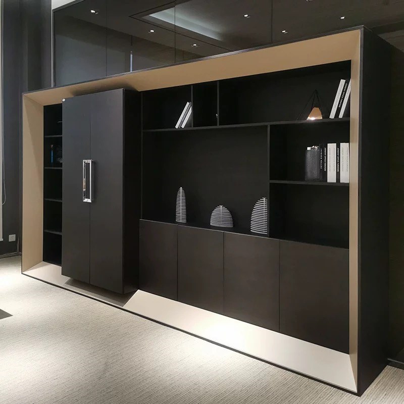 新中式黑b胡桃白蜡木大班台高端时尚主管老板桌酒店民宿办公室家