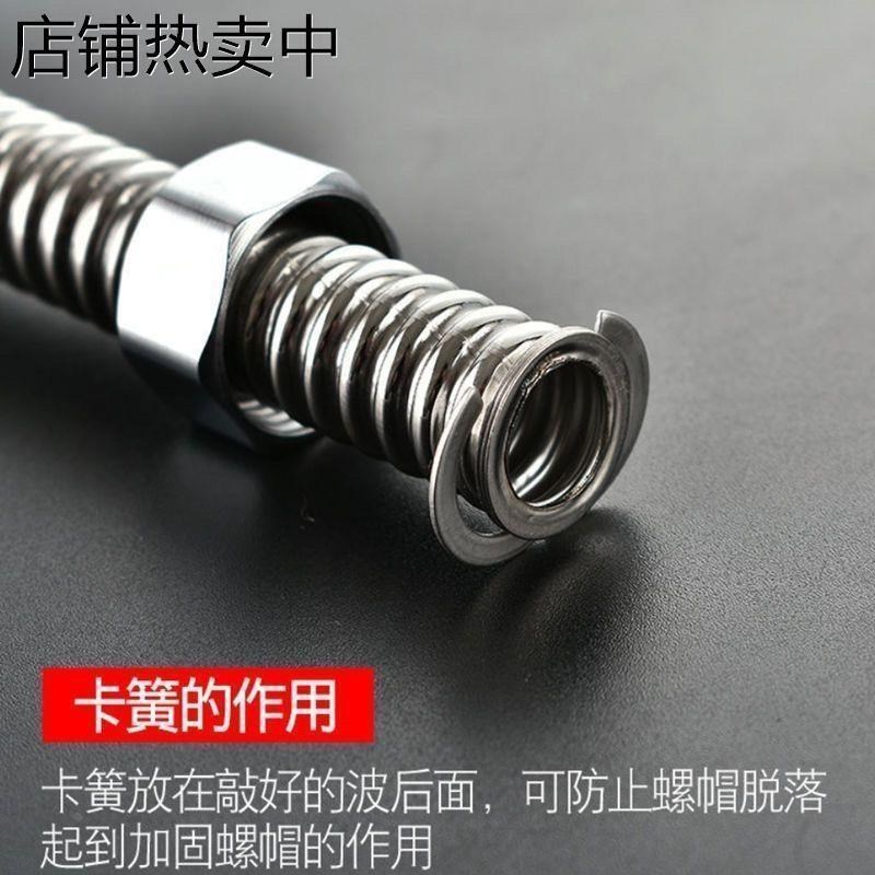 不锈钢波纹管螺i帽4分6分1寸垫片螺母燃气管进水管接头配件通用