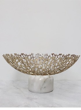 现代简约大理石黄洞石p果盘托盘客厅餐桌茶几样板间售楼收纳盘摆