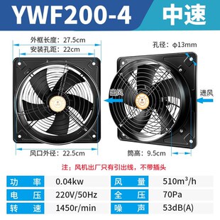 新款来日a方形外转子轴流风机220v低噪音高速排烟抽风机强力工现