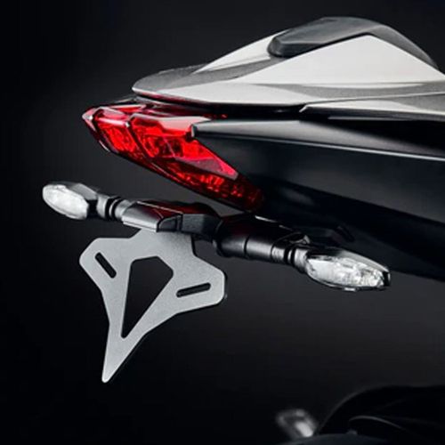 适用凯旋765RS/R/S Moto2 小青蛙 改装EP款短尾牌T照架LED灯牌照