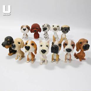 世界名犬仿真摇头狗狗公仔汽车桌面家居饰品摆件节日X礼物树脂动
