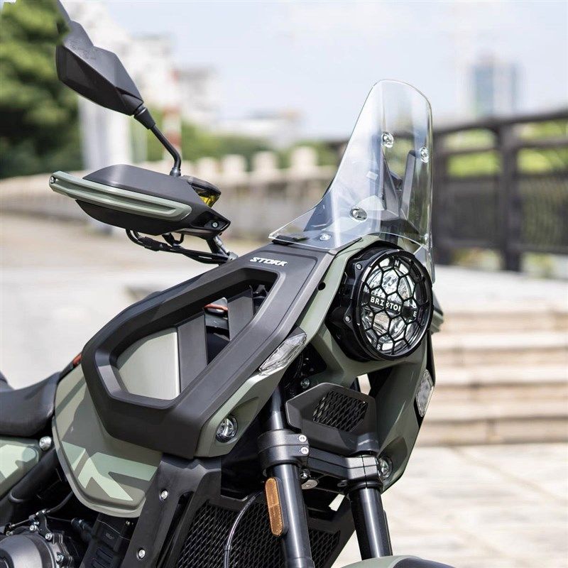 适用高金铁甲蛹改j装大灯网铝合金灯罩蜂窝保护罩storr500配件