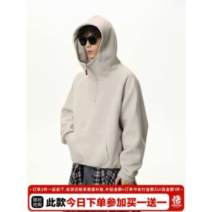悟衣空有货潮牌美式 构ICE解链拼接重磅半拉卫男复古情侣宽松连帽