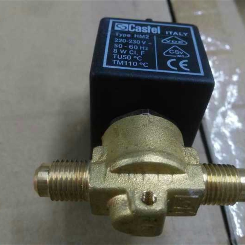 极速。Castel卡士妥电磁阀102x0/2A6 1/4(6mm2分铜管扩口制冷电磁