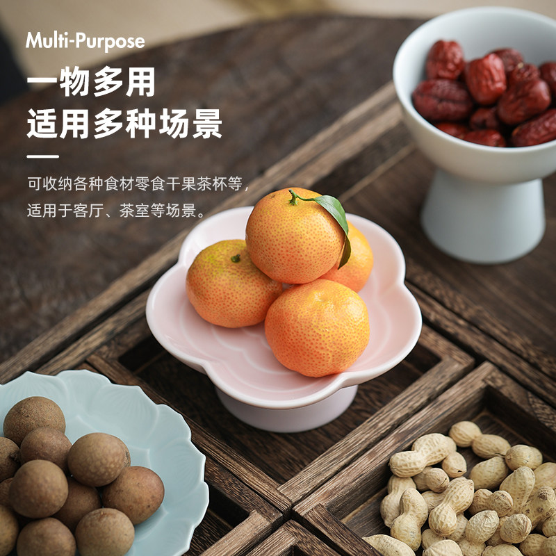 木质茶点盘中式围炉煮茶点心高脚碗碟家用惮意下午茶Y餐具收纳托,餐饮具,果盆/果盘/果篮,淘宝优惠券,粉丝福利购,淘宝优惠卷