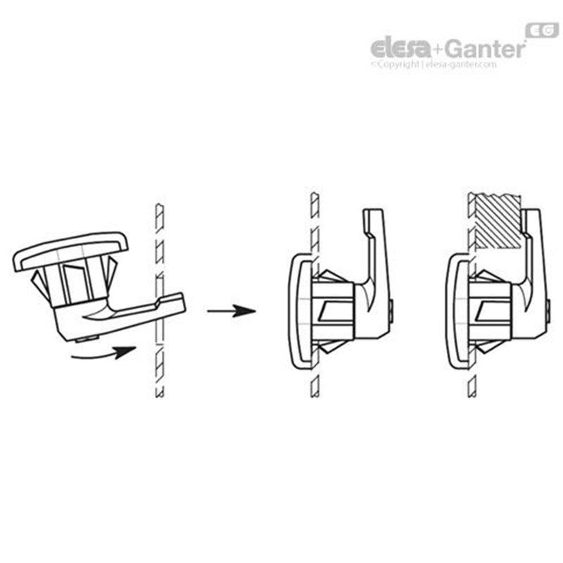 Elesa+Ganter伊莉莎冈特 CQT.FM-CRV 带钥匙的闩锁