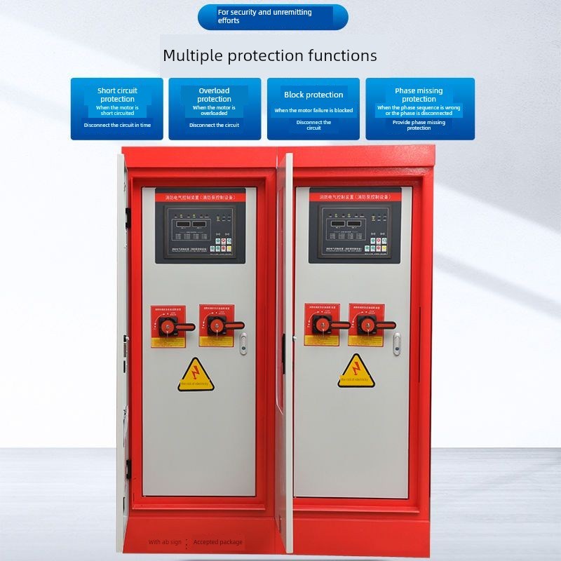 消防水泵控制柜星三角机械紧急启动自动控I制Ip55双电源巡检控制