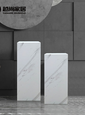 仿大理石石材摆设底座摆件装饰品展L台基座大花棕方型摆台