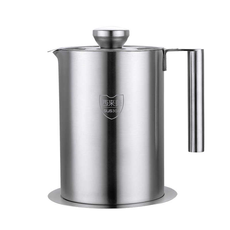 304不锈钢油壶厨房p滤油器 猪油罐 油炸过滤网家用装油瓶储油罐